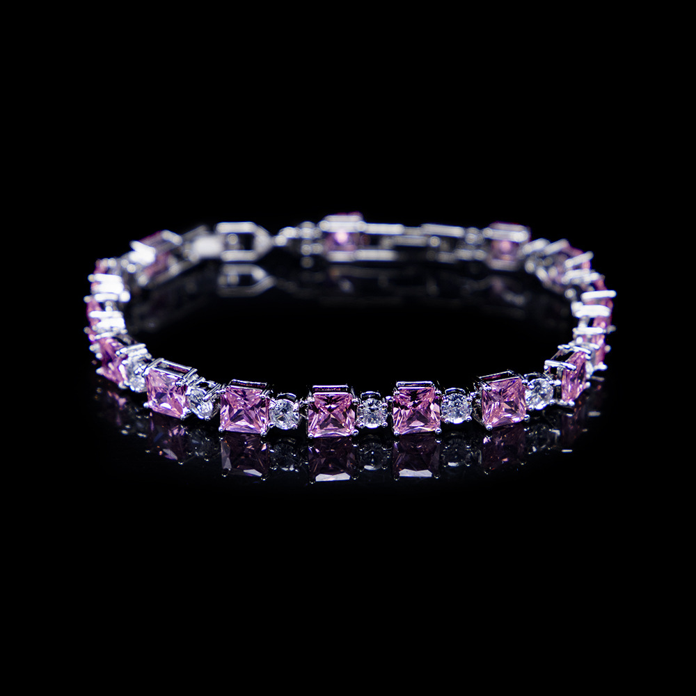 1 Piece Fashion Water Droplets Copper Inlay Zircon Bracelets display picture 9