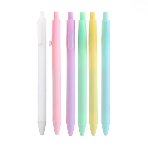 Macaron Spring-Loaded Neutral Pen Creative Study Stationery Office Bouncing Signature Pen Candy Color Squeeze Water Pen Wholesale