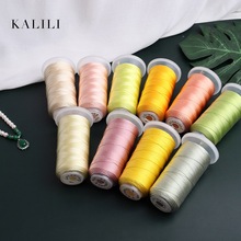 人工缠线玉线莫兰迪12股线 流苏烧线diy金银线编织线手链线材绳02