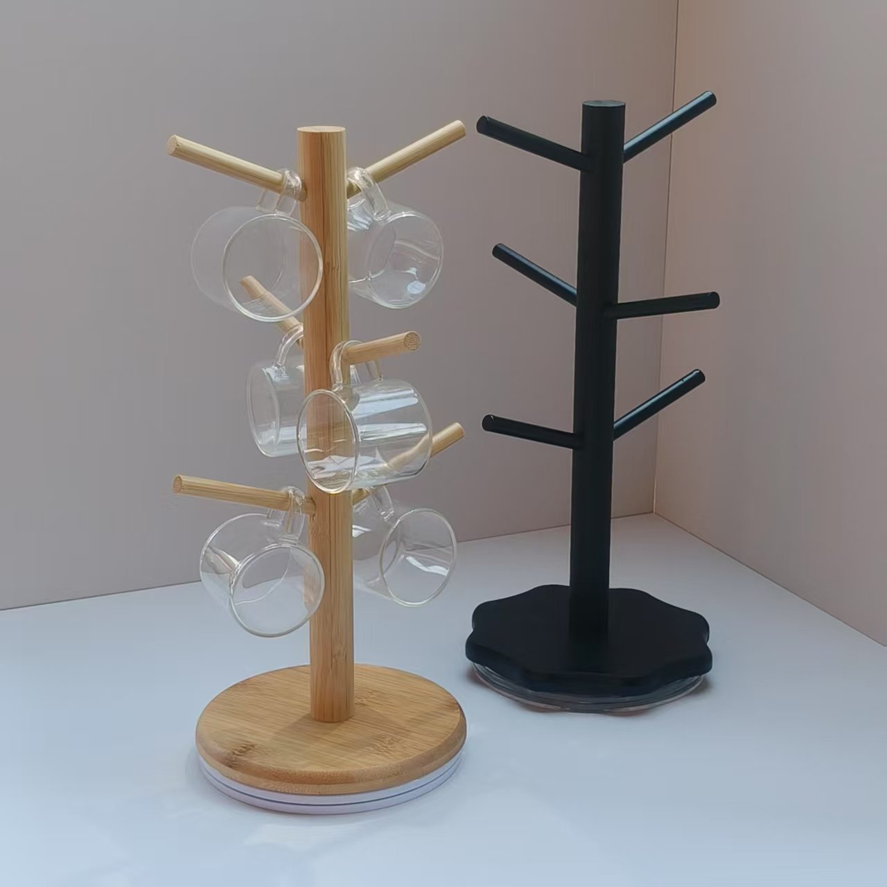 Taza de agua de bambú multifunción llave estante de joyería fábrica venta directa taza de vino marcador de taza de drenaje