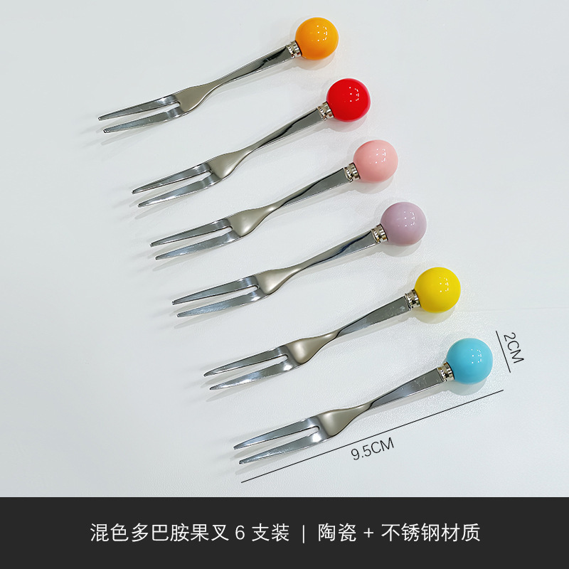家庭用高価値フルーツフォーク、小さなフォーク、かわいくてかわいいフルーツフォーク、軽くて豪華でファッショナブルなレストランの高価値フルーツフォーク|undefined