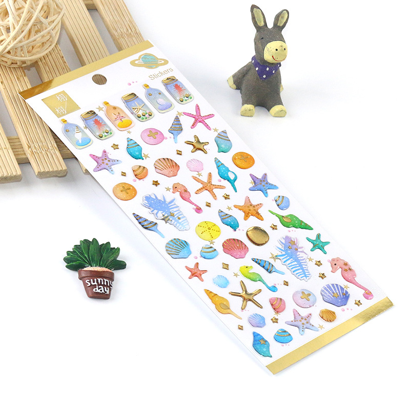 Suministro directo de fábrica japonés y coreano dorado fresco cristal epoxi pegatinas teléfono móvil pegatinas diario decorativo chica corazón mano cuenta pegatinas