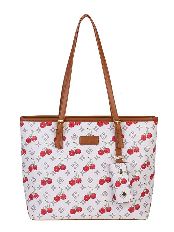 Bolsas para mujeres 2026 nueva impresión popular transfronteriza color de contraste de moda bolsas de gran capacidad bolsas de hombro casuales