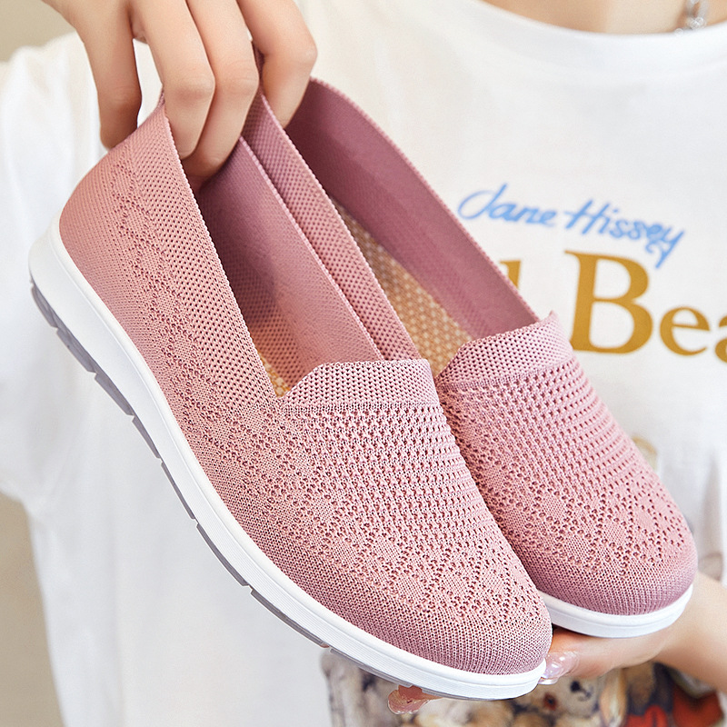 Shoes For Women Foreign Trade Women's Shoes Beijing Cloth Shoes Casual Breathable Flat Single Shoes Soft Sole Mom Shoes