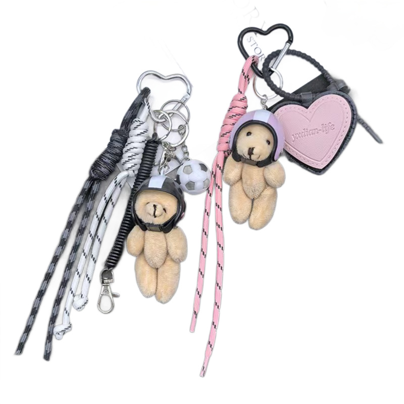 En primavera ins casco coreano oso colgante para Apple móvil colgante bolsos accesorios corazón de la niña lindo