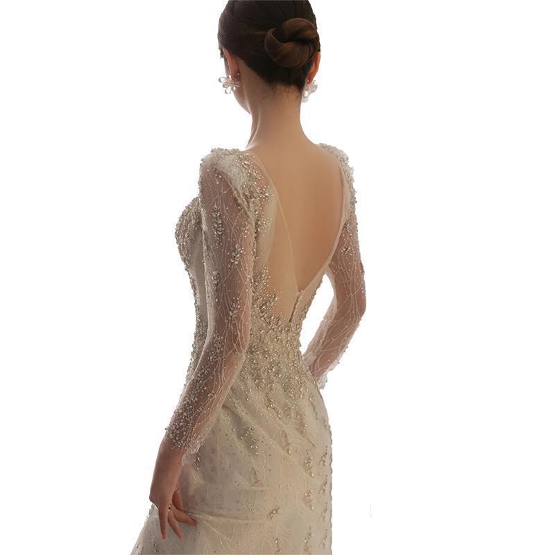 Vestido de noche de verano 2026 nuevo estilo cola de pez para fotografía de viaje, bodas, fiestas de compromiso, y sesiones de estudio de celebridades
