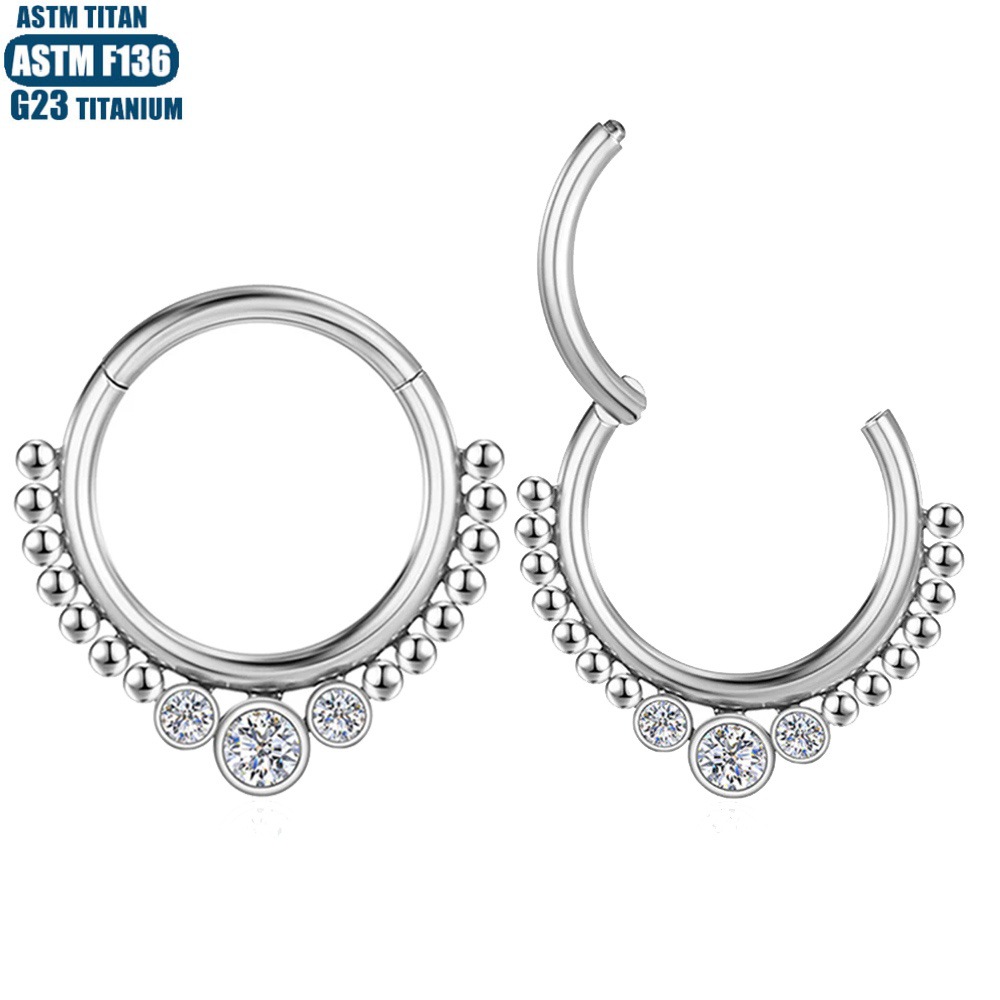 Pointed labret stud close-up product detail