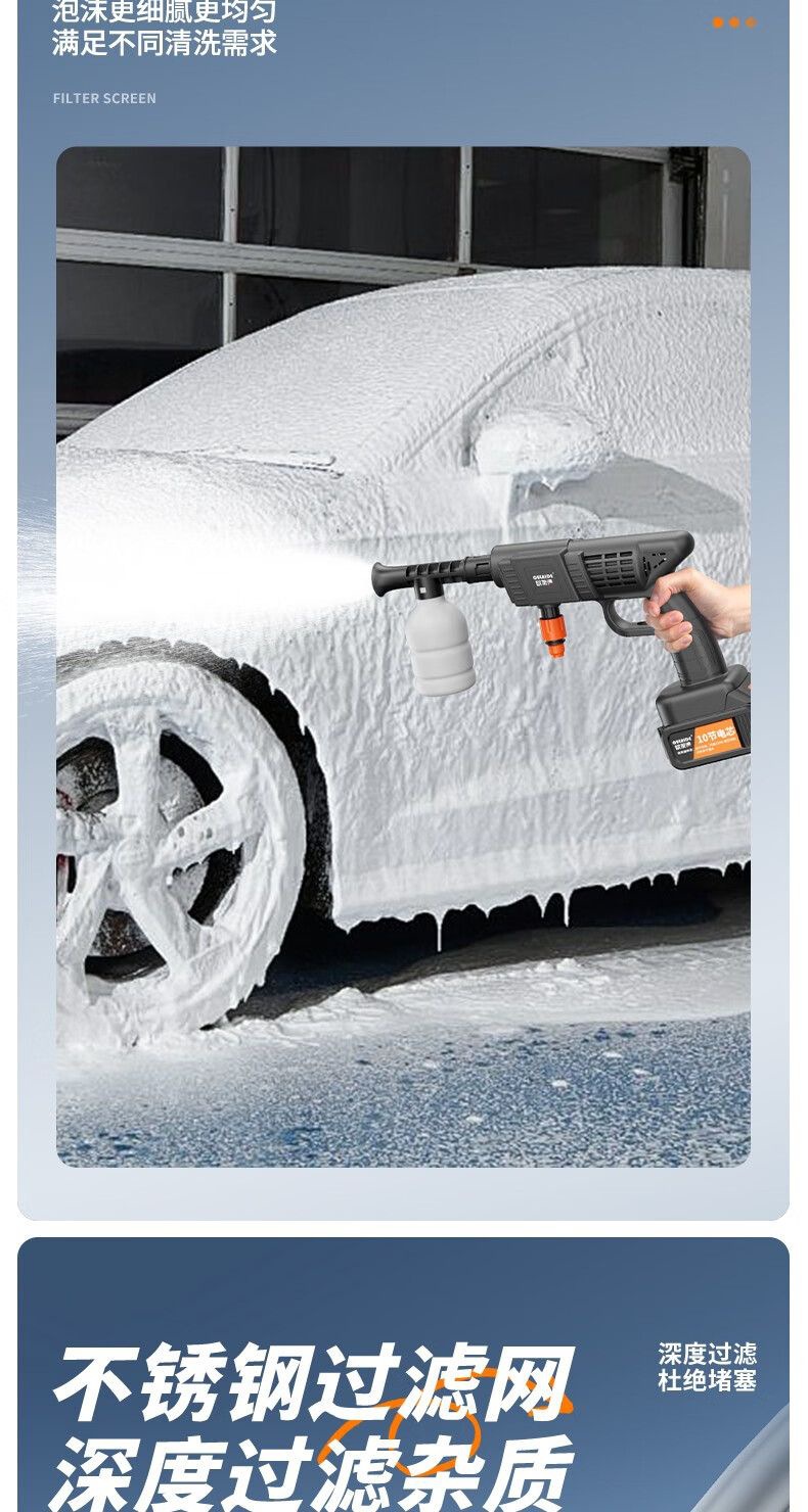 Wireless Electric Cleaning Machine Sprayer Car Wash Watering Pesticide High-Power All-In-One Universal High-Pressure Water Gun Car Wash Machine