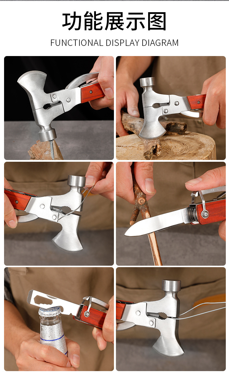Factory in stock Axe Hammer Outdoor Tool Cangle Hammer Portable Car Life-saving Hammer Window Breaking Multifunctional Safety Hammer