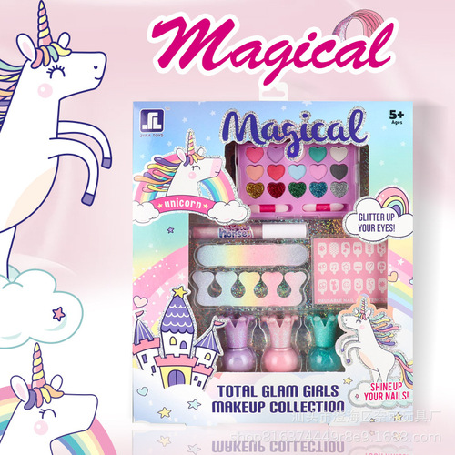 Cross-border foreign trade children's makeup toys little girl simulation cosmetics set lipstick eye shadow nail polish Amazon