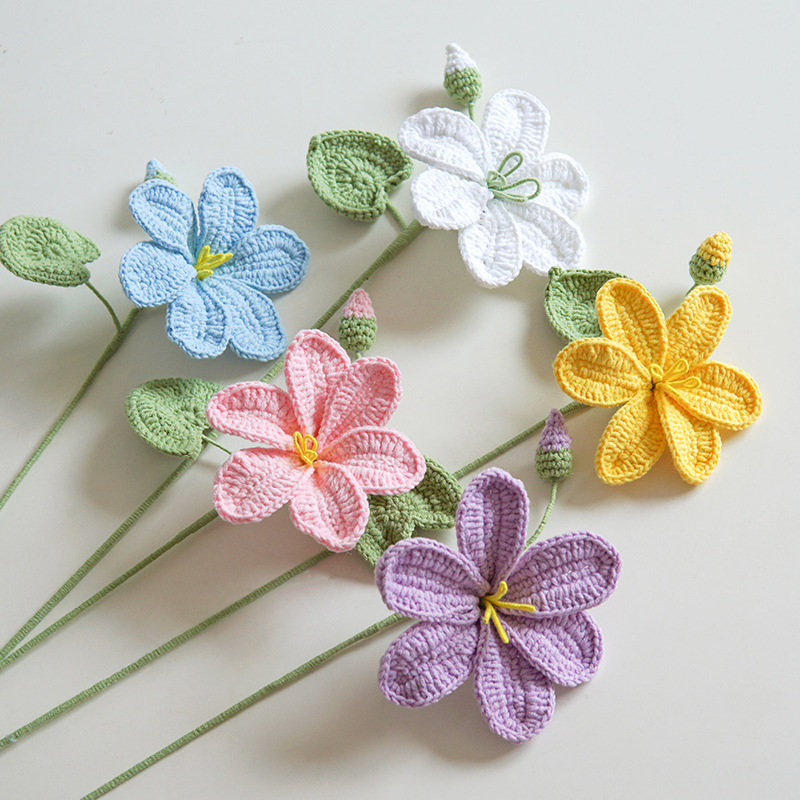 Tung flower handmade wool crochet bouquet finished room bedroom ornaments Valentine's Day gift