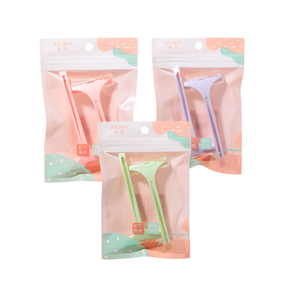 Yousha 2 cuchillos de rastrillo con red protectora afeitadora afeitadora manual para quitar el vello de las axilas y el vello de las piernas YP014