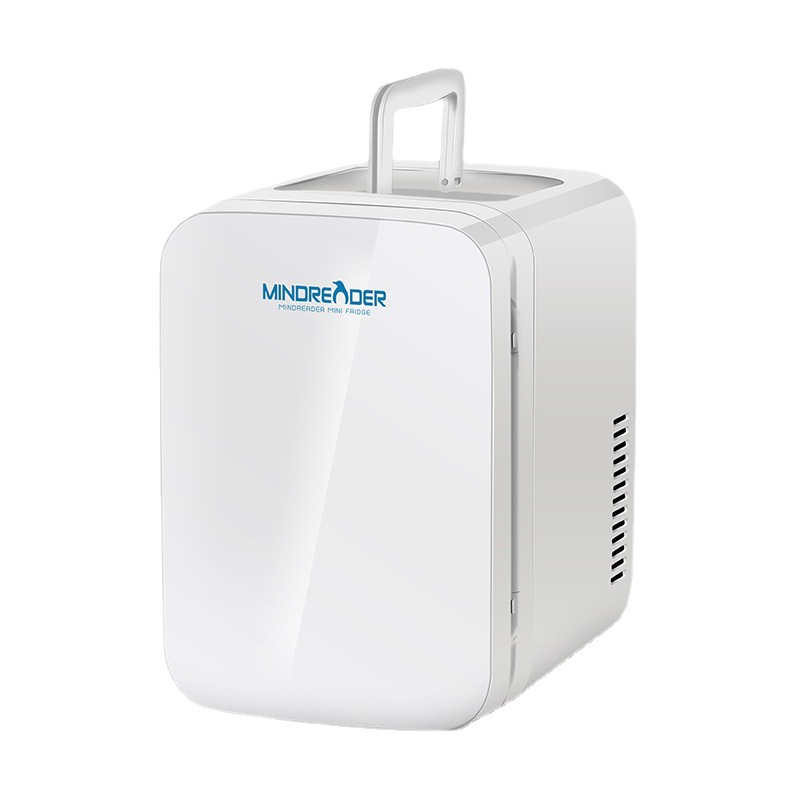 Procesamiento personalizado 6L mini refrigerador de panel de vidrio mini refrigerador dormitorio pequeño automóvil doméstico refrigerador de automóvil de doble propósito