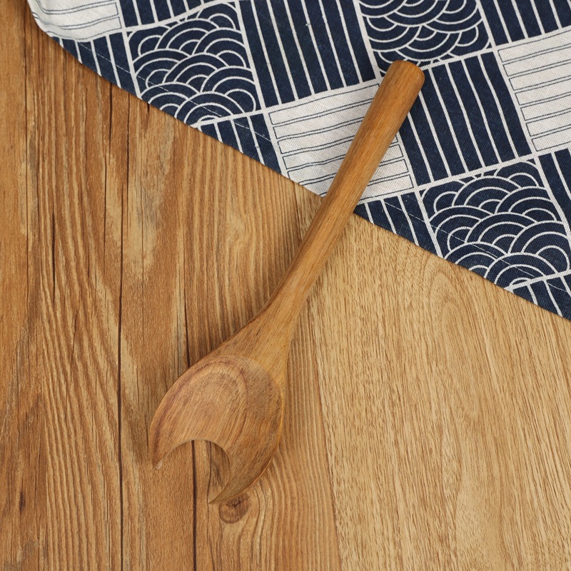 木质叉勺甜品蛋糕实木餐具咖啡搅拌勺水果沙拉勺叉套装儿童餐具