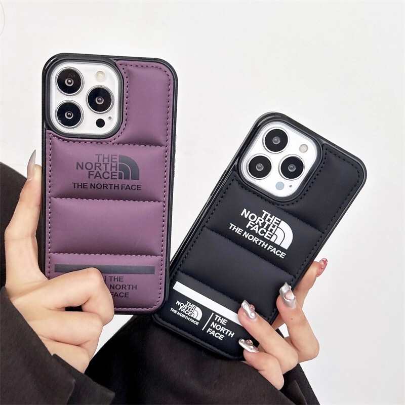 Trendy North Face down Jacket Suitable for Apple 17Pro Mobile Phone Case 17Promax European and American Stylish Iphone16 Male