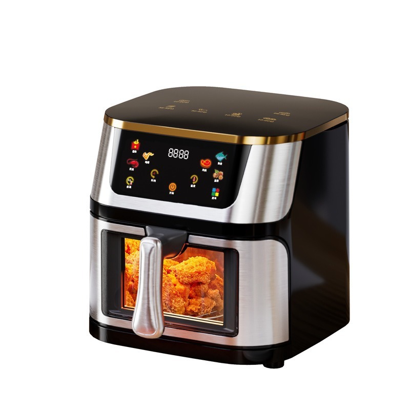 跨境可视空气炸锅家用大容量多功能触摸式不锈钢电炸锅Air fryer|undefined