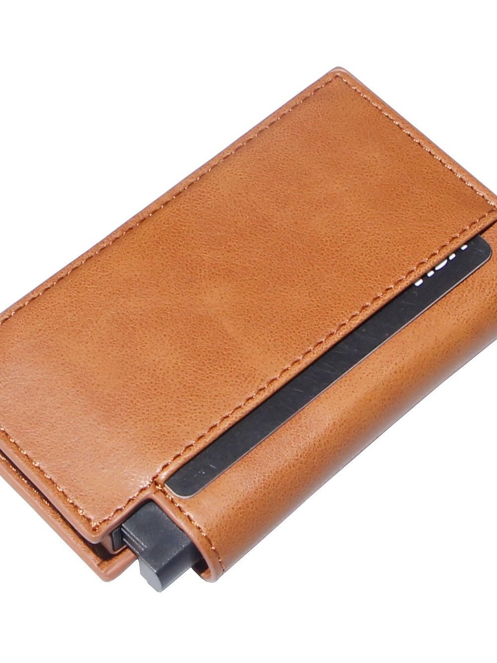 Monedero minimalista de hombre FRID multifuncional de cuero ultra delgado tarjeta de crédito corta tarjeta de cambio