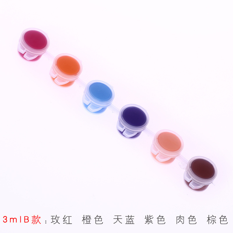 6色12色防水日焼け止めアクリル顔料セット子供diy美術絵画落書き石膏連体絵の具|undefined