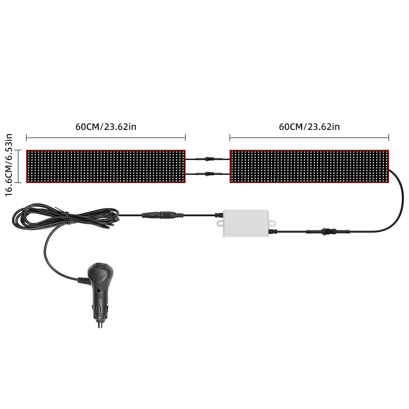 Ojo del diablo transfronterizo LED pantalla flexible lámpara de interior de coche RGB lámpara de decoración de ventana de camión pantalla electrónica universal personalizada