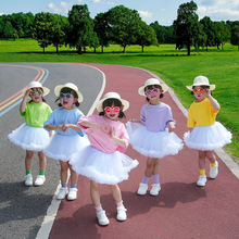 六一儿童演出服女童拉拉队小学生幼儿园舞蹈表演服蓬蓬裙tutu裙
