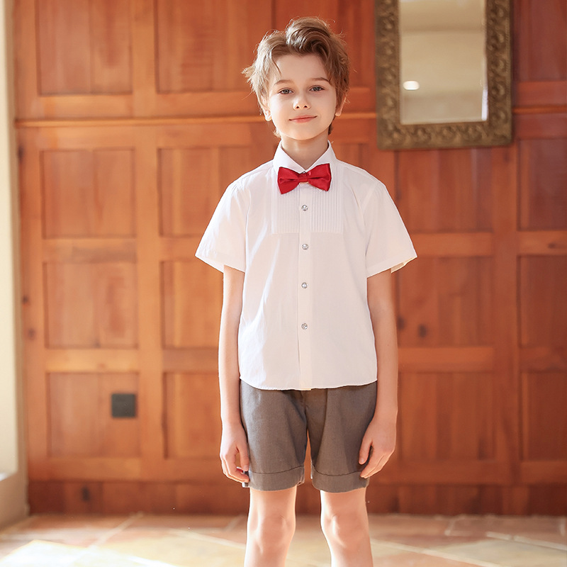 Trajes de interpretación de coro de verano para niños, trajes de tirantes de estilo británico para escuelas primarias y secundarias, uniformes de jardín de infantes, uniformes de clase de graduación