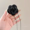 Black cloth, flowered