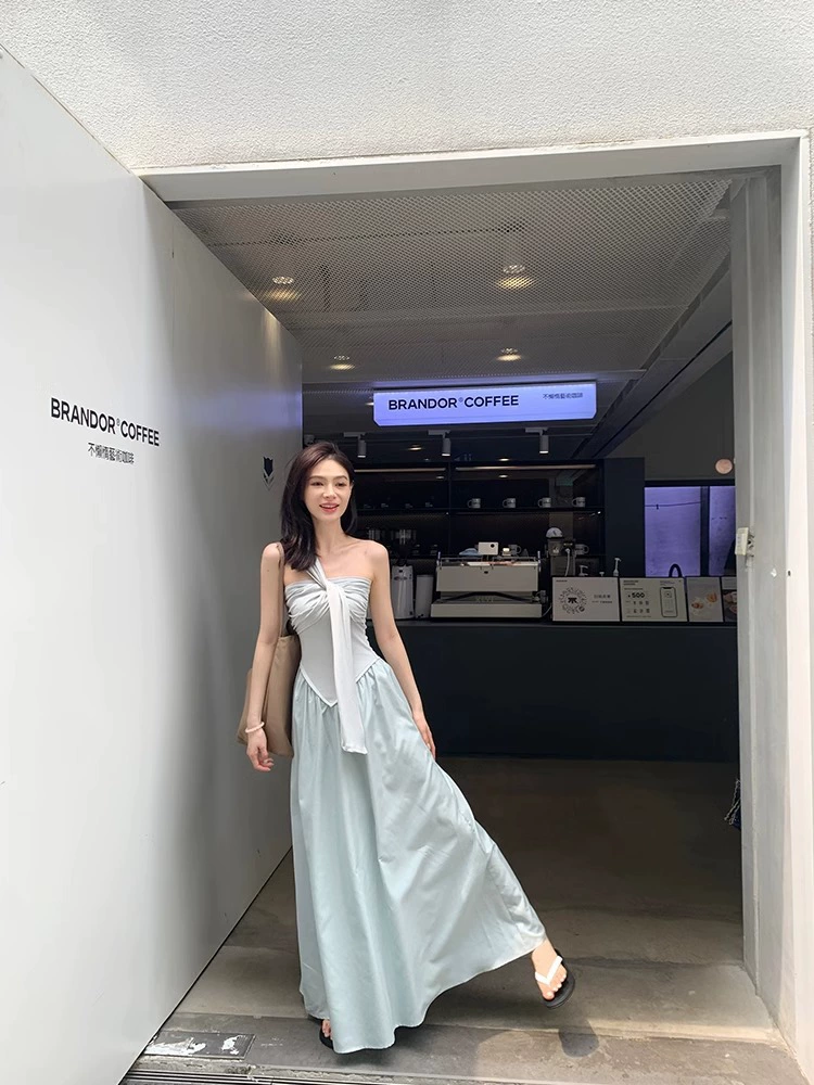 Летняя новая талия тонкая без рукавов