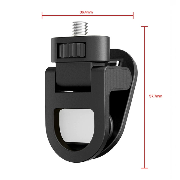 Small flat mouth clip-black (1/4 port)