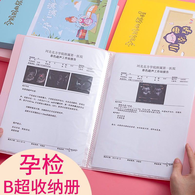 Pregnancy Examination Collection Book Pregnancy Examination Archives Pregnant Mother Examination Collection Book B- Ultrasound Folder Storage Bag