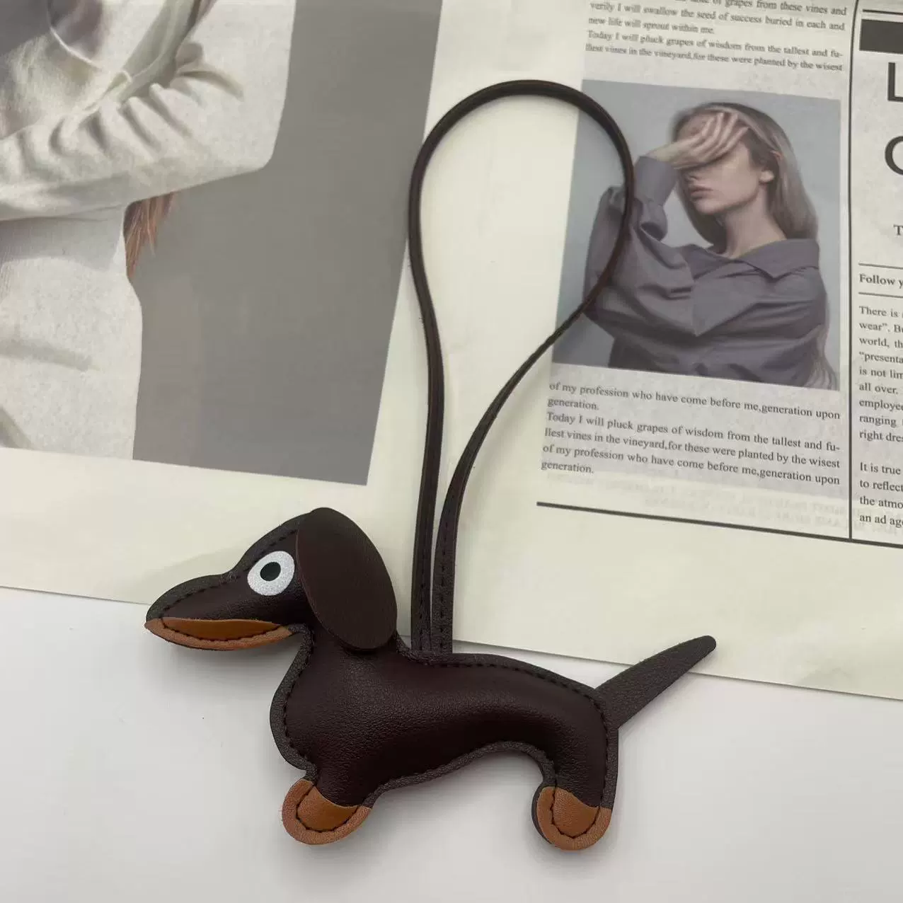 Соска сумка для собак подвеска кожаный милый мультфильм щенок подвеска женская сумка прилив сумка подвеска машина брелок