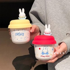 米菲兔陶瓷咖啡杯带盖情侣水杯马克杯礼物牛奶杯子家用喝水办公室