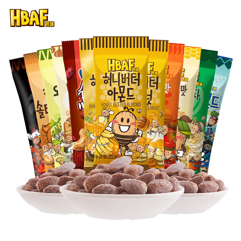 韩国进口芭蜂汤姆农场蜂蜜黄油扁桃仁巴旦木腰果坚果休闲零食