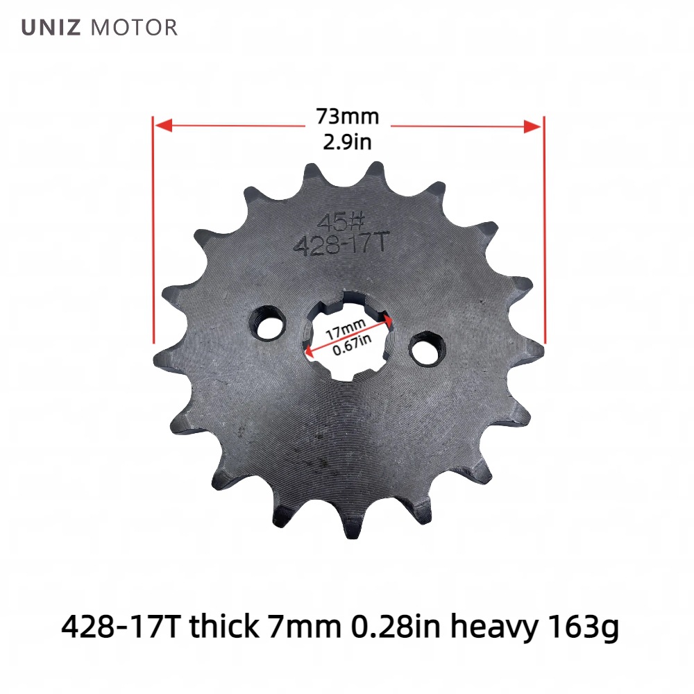 Manufacturer Wholesale Motorcycle Engine Small Gear Sprocket 420/428 Inner Hole 17-20 Motorcycle Parts