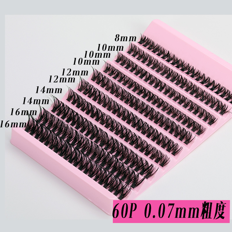 外国貿易輸出クロスボーダーホットメルト毛つけまつげ 30P50P60P80P 粗さ 0.07 カーブ C カーブ厚さ|undefined