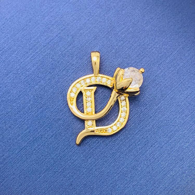 2022 nuevo trébol giratorio simple cien colgante fuente joyería fábrica al por mayor directa sin cadena