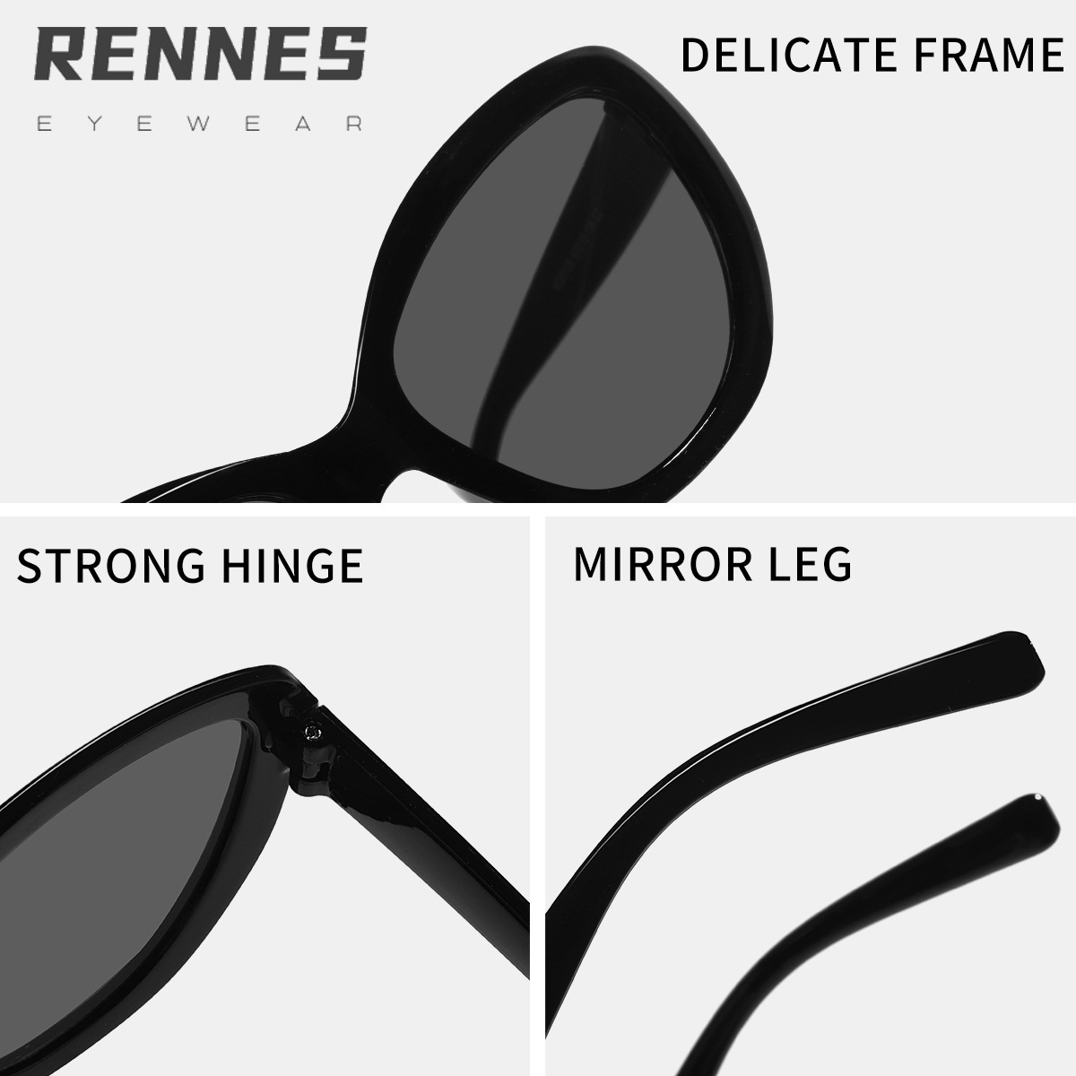 Nuevo ojo de gato gafas de sol ins estilo transfronterizo gafas de sol moda femenina personalidad transfronteriza marco grande UV400 gafas