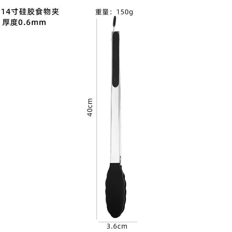 シリコン食品クリップスタンド付き食品クリップバーベキュークリップキッチンステンレス製シリコンステーキ焼肉パン家庭用|undefined