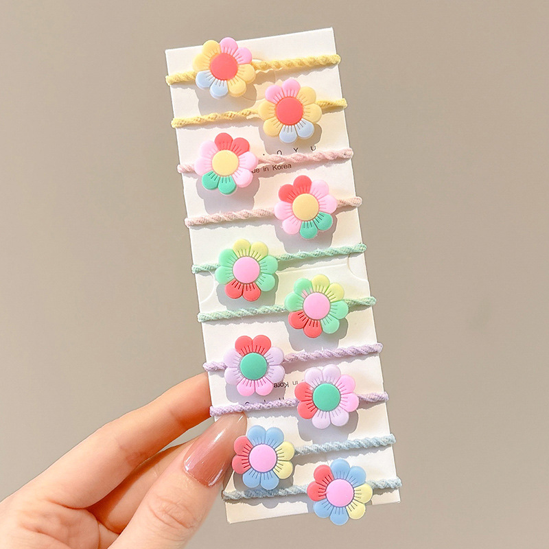 Ligas de cabello elásticas para niñas, colores de caramelo, suaves y resistentes, accesorios infantiles