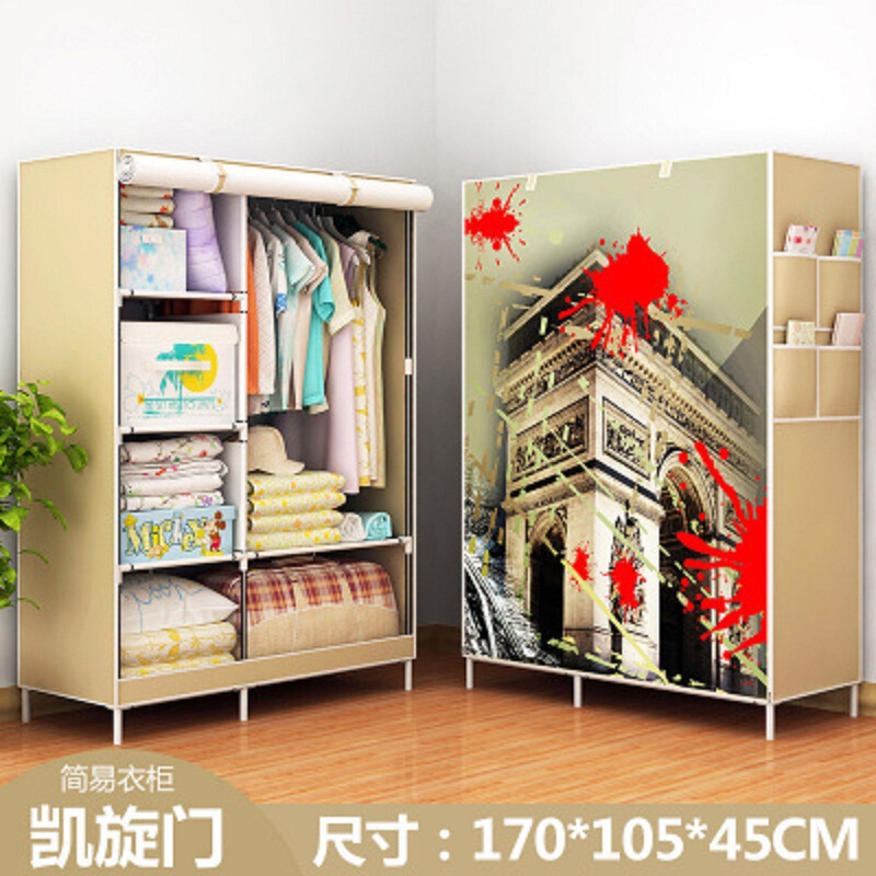 简易布衣柜宿舍出租房卧室单人婴儿衣服收纳组装衣服收纳衣橱|undefined