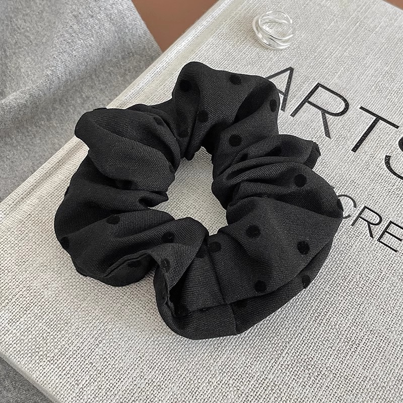 Grey arco de encaje anillo de cabello de intestino grande toalla cuadrada adornamiento de cabello otoño invierno sensación de alta calidad tocado de cola de caballo