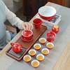 court tea set suit household a living room ceramics Light extravagance Gift box Kungfu Online tea set Office The reception Gifts