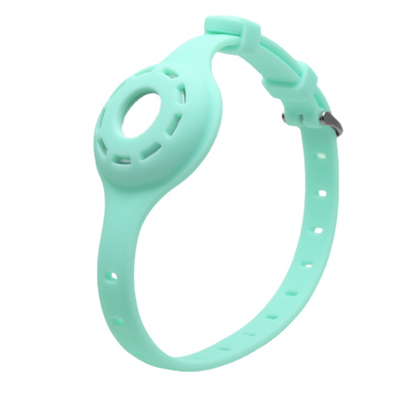 AirTag ajustable anti-perdida Dispositivo de silicona caso AirTag gato y perro collar de posicionamiento rastreador funda protectora