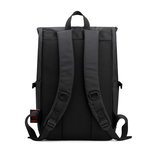 新款简约双肩包男士休闲旅行包电脑背包轻便大学生书包一件代发