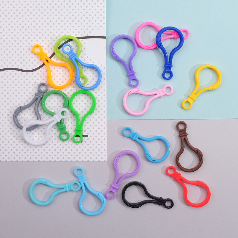 5cm Affordable Environmentally Friendly Pp Hook Bulb Buckle Doll Candy Colorful Lobster Button Colorful Gourd Buckle Plastic Accessories