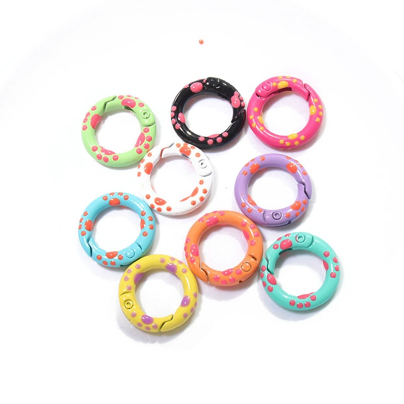 Double-sided metal keychain, bracelet, accessories, hand painting, DIY