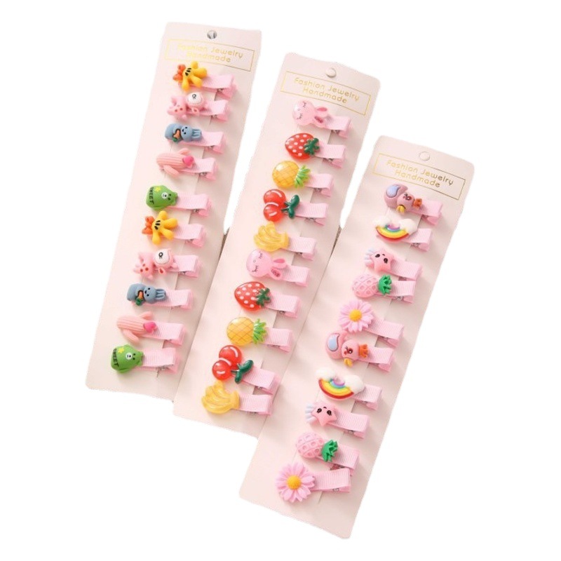 Las pinzas para el cabello de los niños no lastiman el pelo del bebé flequillos pequeños accesorios para el cabello del bebé Princesa Tarjeta de pelo femenino lindo tocado