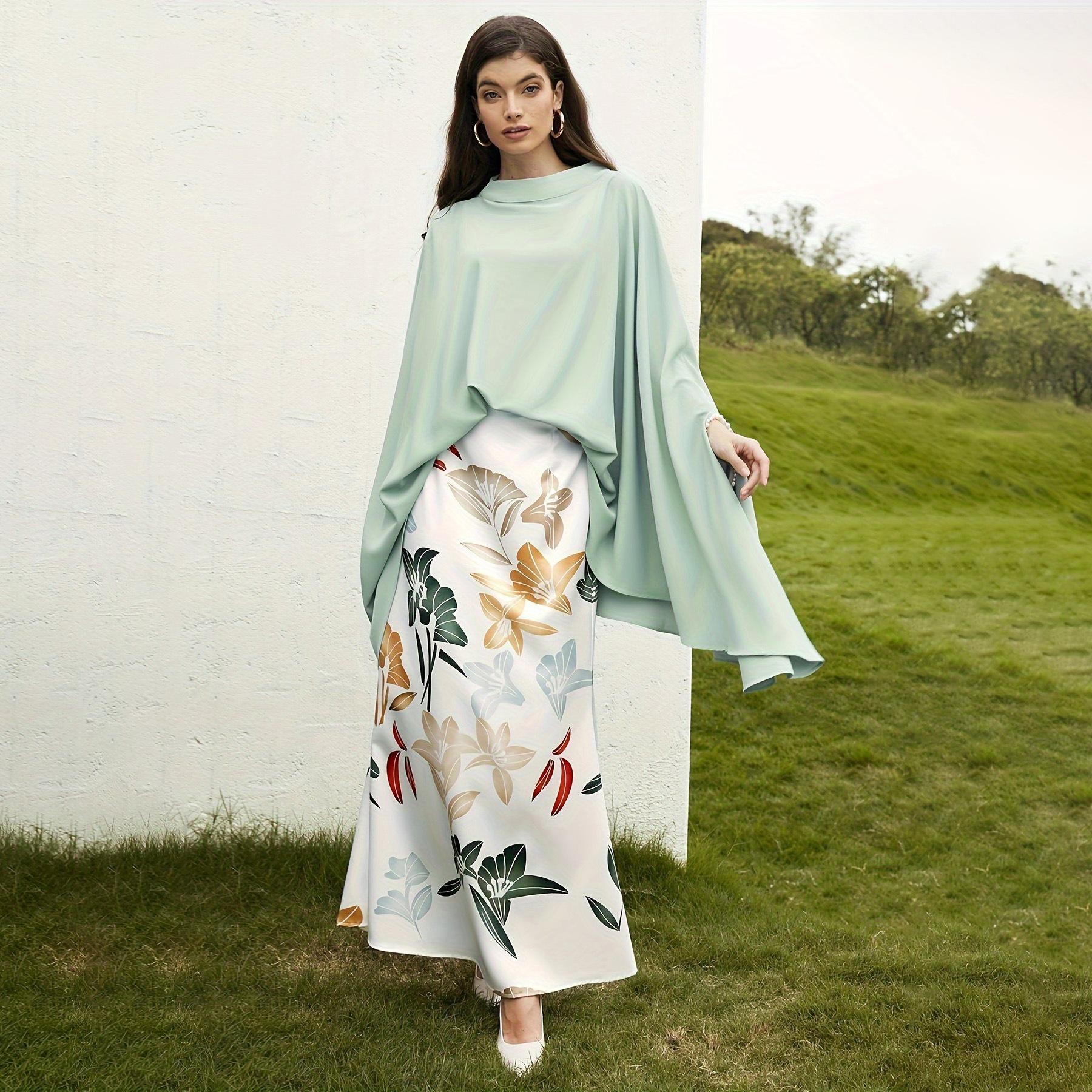 retro elegant long skirt