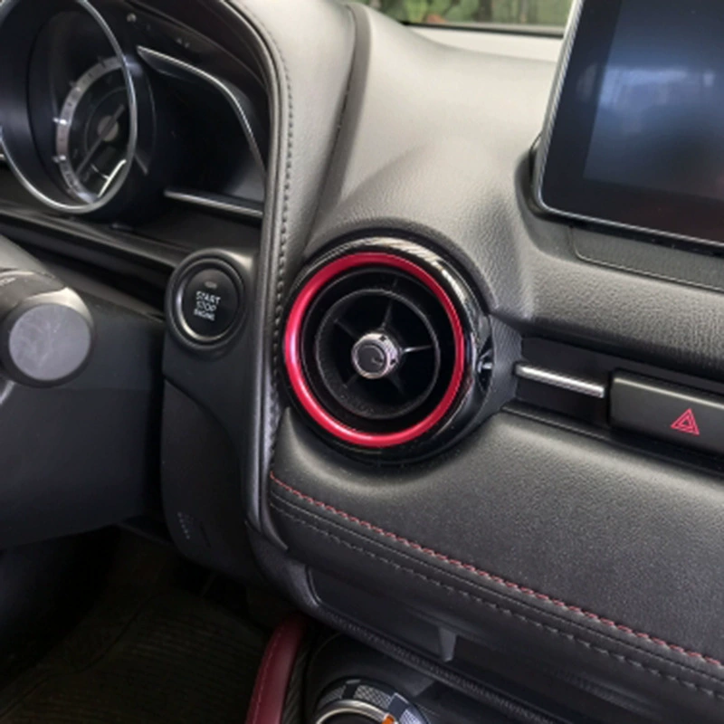 Suitable for Mazda 2 CX-3 CX3 RF ND air conditioner air outlet decorative ring Interior metal bright frame sticker