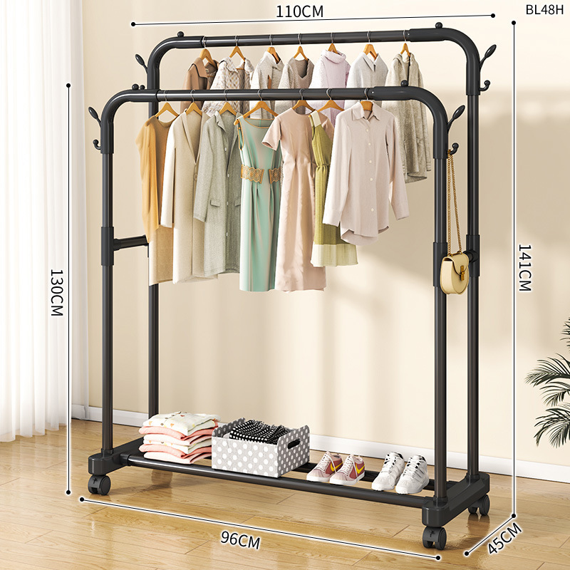 평평한 바닥 이중 극 110 검은 바퀴