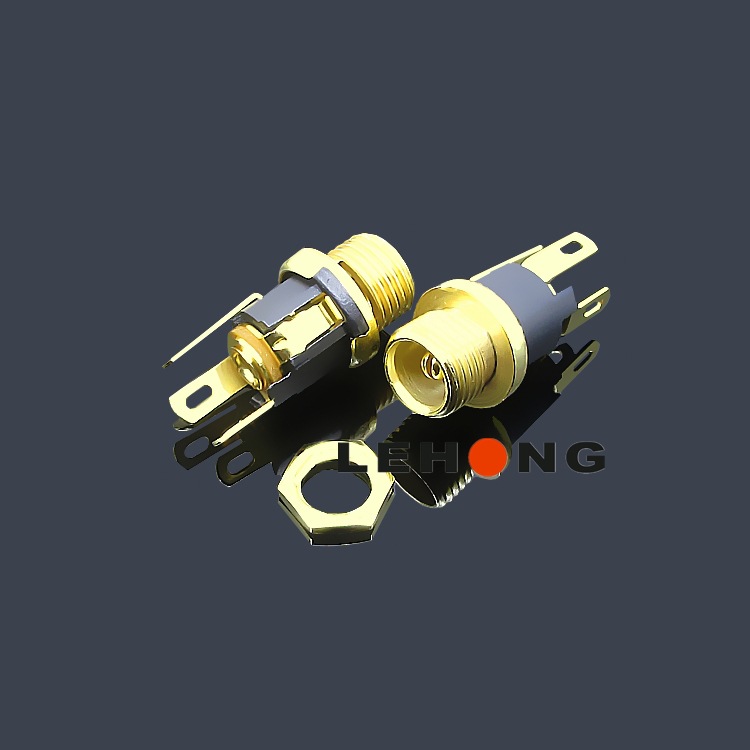 DC-025M--5.7镀金/大电流DC螺纹母座/电源插座/直流DC插座